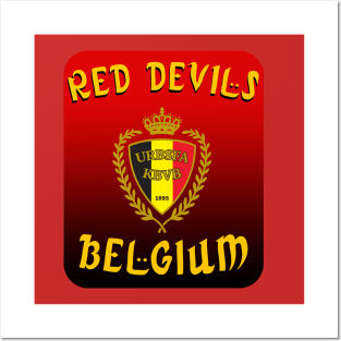 Belgium the red devils national teams fans Posters and Art